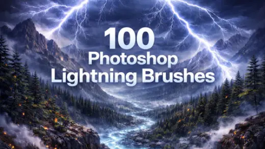 100 Lightning Photoshop Brushes — Photoshop brush