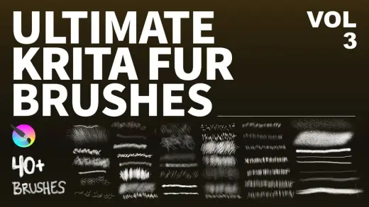 ULTIMATE KRITA FUR BRUSHES VOL 3 — Krita brush