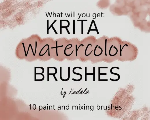 Watercolor Brushes // Now for free — Krita brush