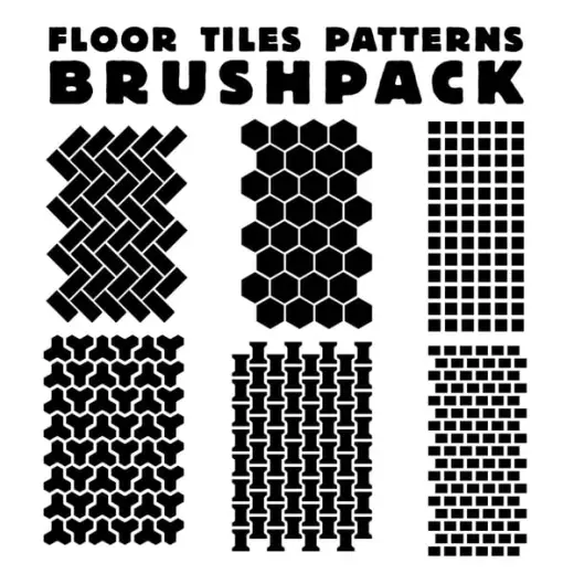 Floor tiles patterns brush pack — Photoshop brush