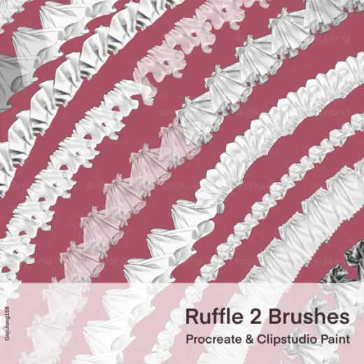 Ruffle brushes ver.2 by GojiJung158 — Procreate & Clip Studio Paint brush