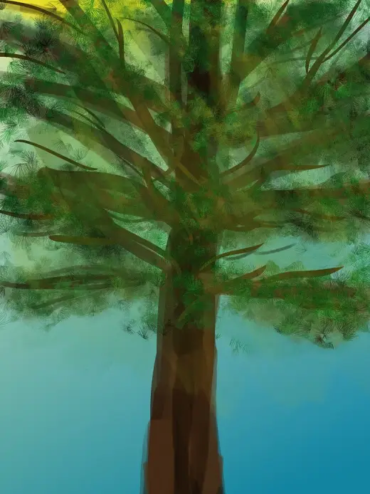 Pine needles — Krita brush